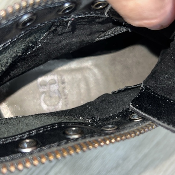 Gianni Bini black combat booties skull studded boots - Picture 10 of 10